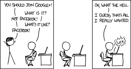 xkcd Google Plus comic